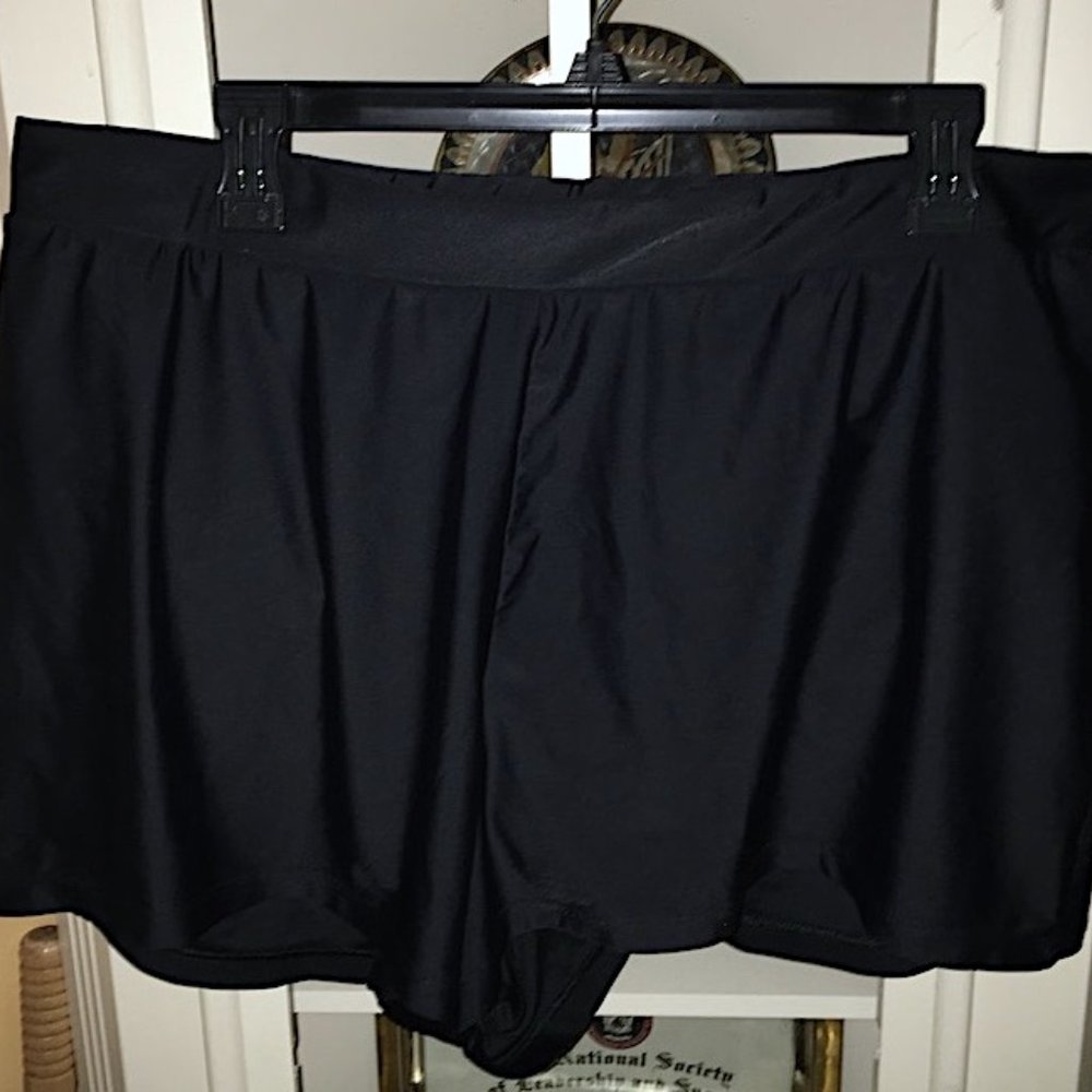 FRESHWATER BLACK SWIMSUIT BEACH SHORTS BOTTOMS 18W